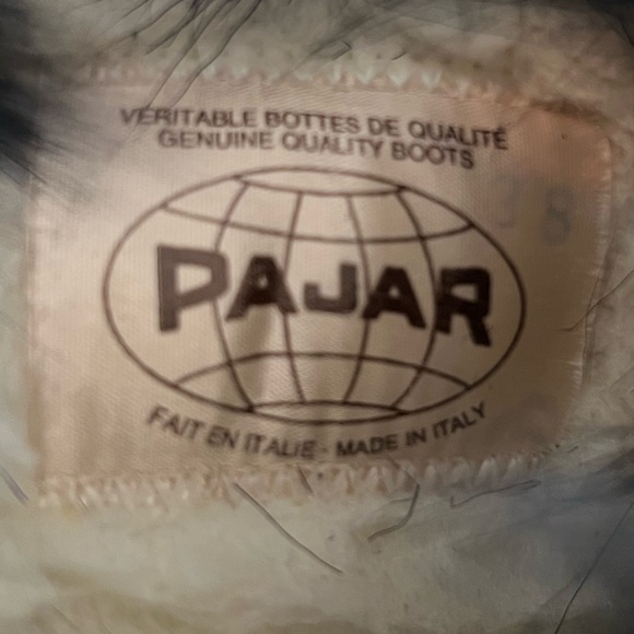 Pajar Vintage Canada Apres Ski Black Goat Fur Winter Boots EUR 38 / 7 Tribal - Picture 8 of 9